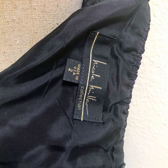 STUNNING! Nicole Miller Collection Strapless Textured Gown Eggplant - Sz 2 - Picture 5 of 5